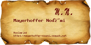 Mayerhoffer Noémi névjegykártya