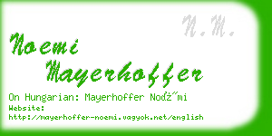 noemi mayerhoffer business card